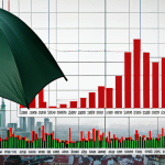 **

A stylized stock chart showing high volatility with both green (positive) and red (negative) spikes. An umbrella is placed over the chart, symbolizing hedging risk. Background features a subtle, blurred cityscape of Warsaw.

**