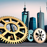** A stylized chart showing different investment "gears" (representing factors like value, quality, momentum) meshing together to power a portfolio upwards. The chart background should feature the Warsaw Stock Exchange skyline subtly. The overall feel is modern and tech-forward, suggesting the systematic nature of factor investing.

**