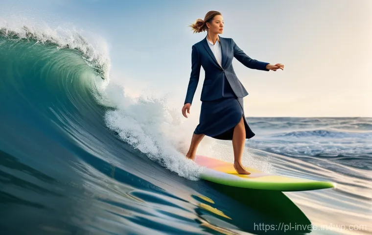 팩터 투자에서의 고위험 자산 관리 - A professional, confident female investor, aged around 30-40, dressed in smart business attire, grac...