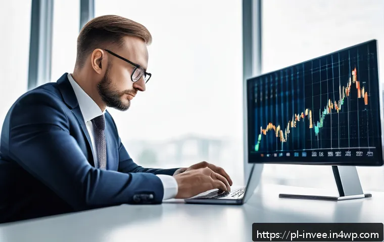 팩터 투자와 제한된 자원 관리 전략 - A professional Polish investor in a modern office setting, analyzing multiple digital screens displa...