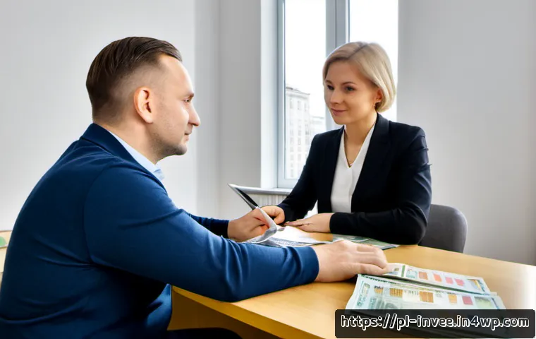 Home 17 다양한 팩터 투자 전략의 성공 사례 - Photorealistic Polish financial advisor in a bright modern Warsaw office, calmly reviewing a diversi...